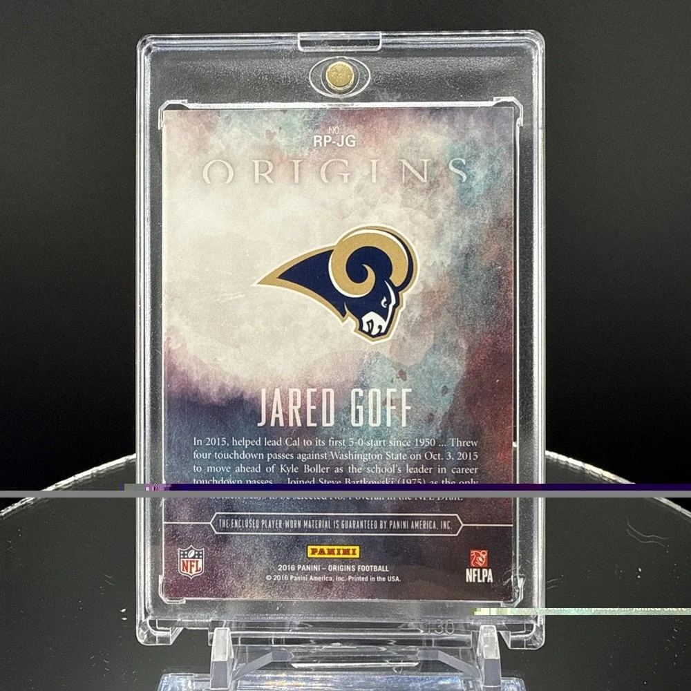 2016 Panini Jared Goff RC Origins Patch Rare /99 Super Nice - Player Worn